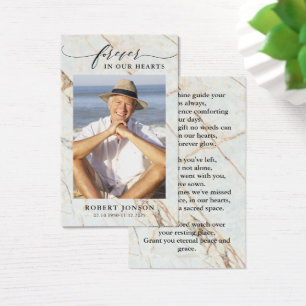 Voor altijd in ons hart begrafenis gebed Kaart