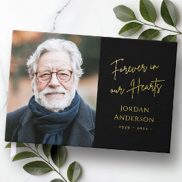 Voor altijd in ons hart begrafenis herdenkingsfoto gastenboek