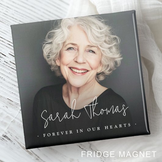 Voor altijd in ons hart begrafenis herdenkingskoel magneet