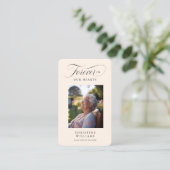 "Voor altijd in ons hart", begrafenisgebed Visitekaartje (Staand voorkant)