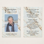 Voor altijd in ons hart: begrafenisgebed visitekaartje (Voorkant /achterkant)