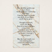 Voor altijd in ons hart: begrafenisgebed visitekaartje (Achterkant)