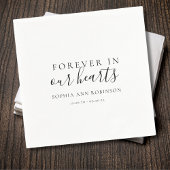 Voor altijd in ons hart begrafenismonument servet