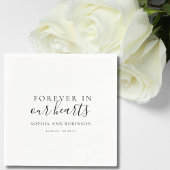 Voor altijd in ons hart begrafenismonument servet