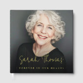 Voor altijd in ons hart begrafenismonument zwart gastenboek (Voorkant)