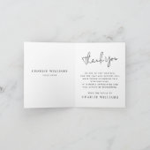 Voor altijd in ons hart casual script begrafenisfo bedankkaart (Binnen)