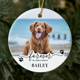 Voor altijd in ons hart - Custom Dog Pet Memorial Keramisch Ornament