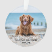 Voor altijd in ons hart - Dog 2 Foto Pet Memorial Ornament (voorkant)