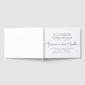 Voor altijd in ons hart Eenvoudig modern citaat Gastenboek (Volledig)