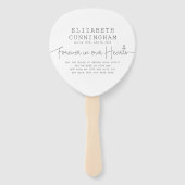 Voor altijd in ons hart Eenvoudig modern citaat Handwaaier (Achterkant)