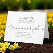 Voor altijd in ons hart Eenvoudig modern citaat Kaart