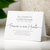 Voor altijd in ons hart Eenvoudig modern citaat Kaart