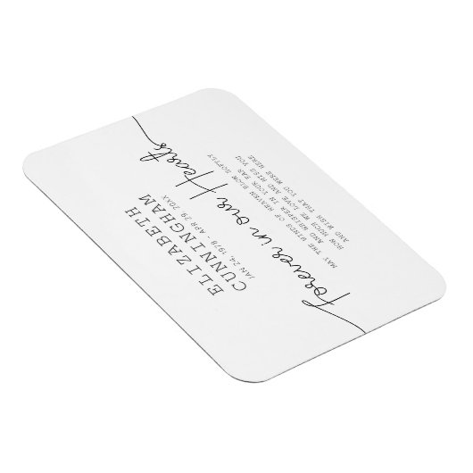 Voor altijd in ons hart Eenvoudig modern citaat Magneet (Rechterzijde)