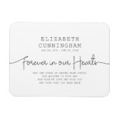 Voor altijd in ons hart Eenvoudig modern citaat Magneet (Horizontaal)