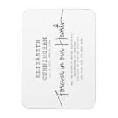 Voor altijd in ons hart Eenvoudig modern citaat Magneet (Verticaal)