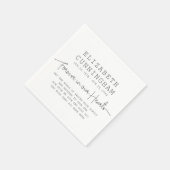 Voor altijd in ons hart Eenvoudig modern citaat Servet (Hoek)