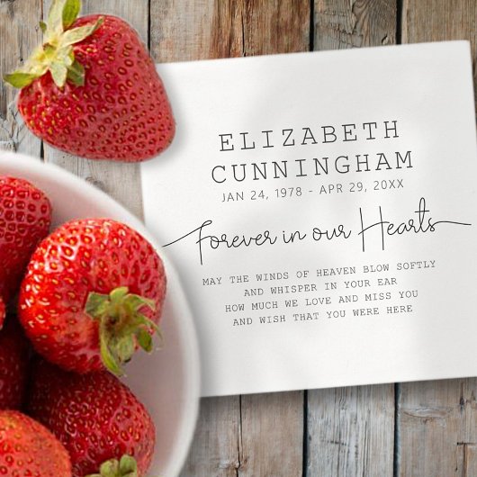 Voor altijd in ons hart Eenvoudig modern citaat Servet