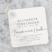 Voor altijd in ons hart Eenvoudig modern citaat Sleutelhanger