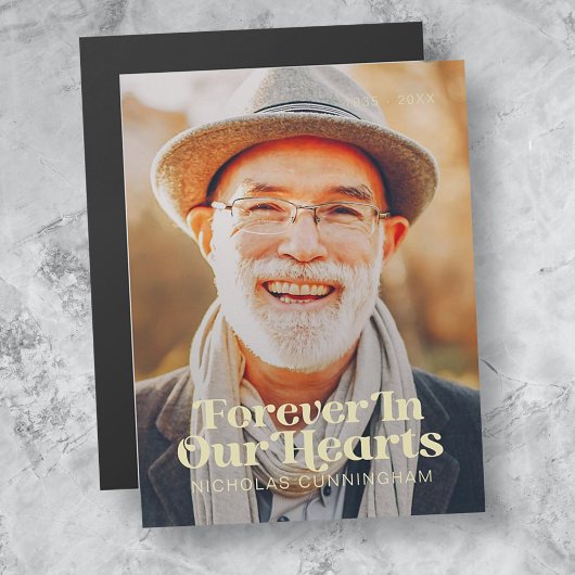 Voor altijd in ons hart Elegant Foto Memorial