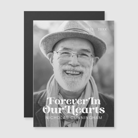 Voor altijd in ons hart Elegant Photo Memorial Car (Voorkant / Achterkant)