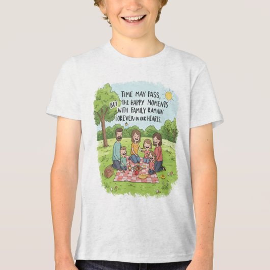 Voor altijd in ons hart Familie T-shirt (Voorkant)