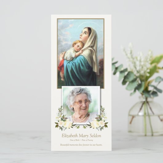 Voor altijd in ons hart Foto Begrafenis Dank je ka (Staand voorkant)