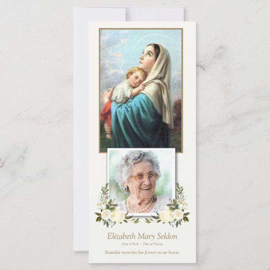 Voor altijd in ons hart Foto Begrafenis Dank je ka (Voorkant)