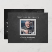 Voor altijd in ons hart Foto begrafenis Dank u Briefkaart (Voorkant / Achterkant)