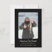 Voor altijd in ons hart Foto Begrafenis Dank u kaa Kaart (Voorkant)