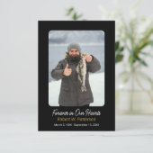 Voor altijd in ons hart Foto Begrafenis Dank u kaa Kaart (Staand voorkant)