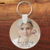 Voor altijd in ons hart Foto Begrafenis Sleutelhan Sleutelhanger (Voorkant)