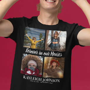 Voor altijd in ons hart   Foto Collage Memorial T-shirt