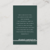 Voor altijd in ons hart Foto Funeral Memorial Card Visitekaartje (Achterkant)