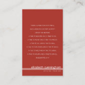 Voor altijd in ons hart Foto Funeral Memorial Card Visitekaartje (Achterkant)