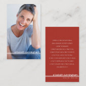 Voor altijd in ons hart Foto Funeral Memorial Card Visitekaartje (Voorkant / Achterkant)