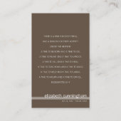 Voor altijd in ons hart Foto Funeral Memorial Card Visitekaartje (Achterkant)