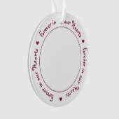 Voor altijd in ons hart Foto Keepasker Pet Memoria Ornament (voorkant)