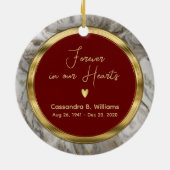 Voor altijd in ons hart Foto Keepomwille Keramisch Ornament (Achterkant)