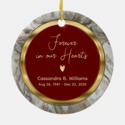 Voor altijd in ons hart Foto Keepomwille Keramisch Ornament (Achterkant)