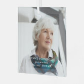 Voor altijd in ons hart | Foto Memorial Glas Ornament (Voorkant links)