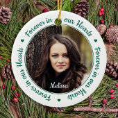 Voor altijd in ons hart Foto Memorial Keramisch Ornament