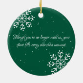 Voor altijd in ons hart | Foto Memorial Keramisch Ornament (Achterkant)