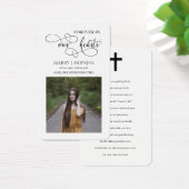 Voor altijd in ons hart Foto Memorial Prayer Cards Visitekaartje (Bureau)