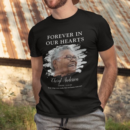 Voor altijd in ons hart | Foto Memorial T-shirt
