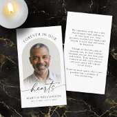 Voor altijd in ons hart Foto Moderne Gebed Kaarten Visitekaartje