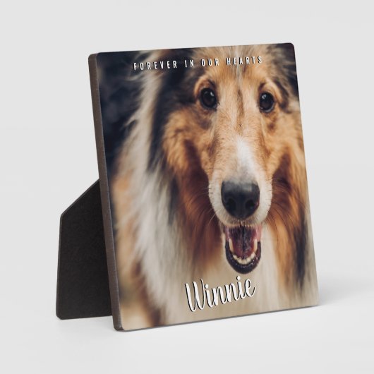 Voor altijd in ons hart Foto Pet Keepasegeheugen Fotoplaat (Voorkant)