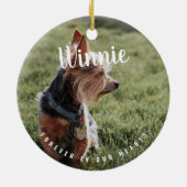 Voor altijd in ons hart Foto Pet Keepasegeheugen Keramisch Ornament (Achterkant)