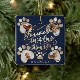 Voor altijd in ons hart Foto Pet Memorial Keramisch Ornament