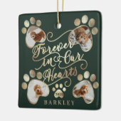 Voor altijd in ons hart Foto Pet Memorial Keramisch Ornament (Links)