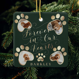 Voor altijd in ons hart Foto Pet Memorial Keramisch Ornament